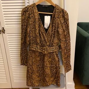New with tags - Zara snake skin print dress